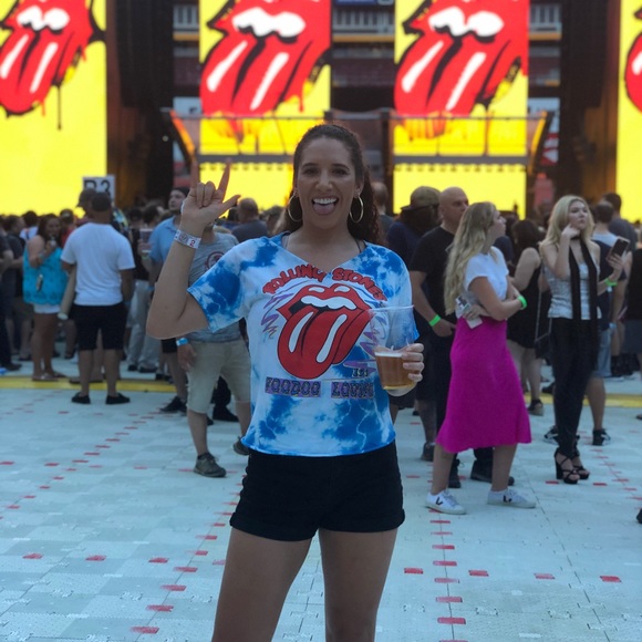 The Rolling Stones Distressed Tie Dye Graphic Tee - Picture 7 of 7